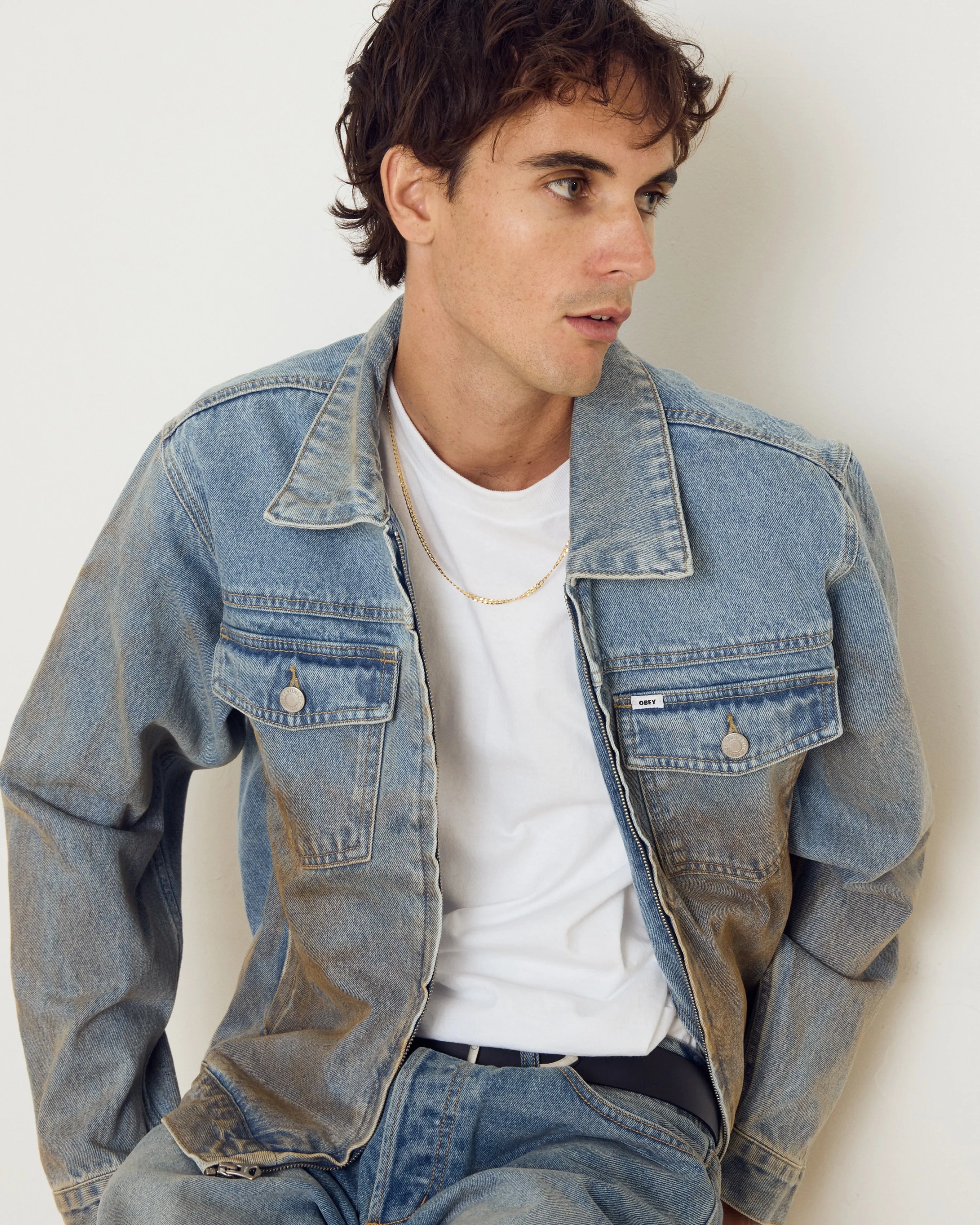 BASE TRUCKER JACKET sold by Obey product image thumbnail 5