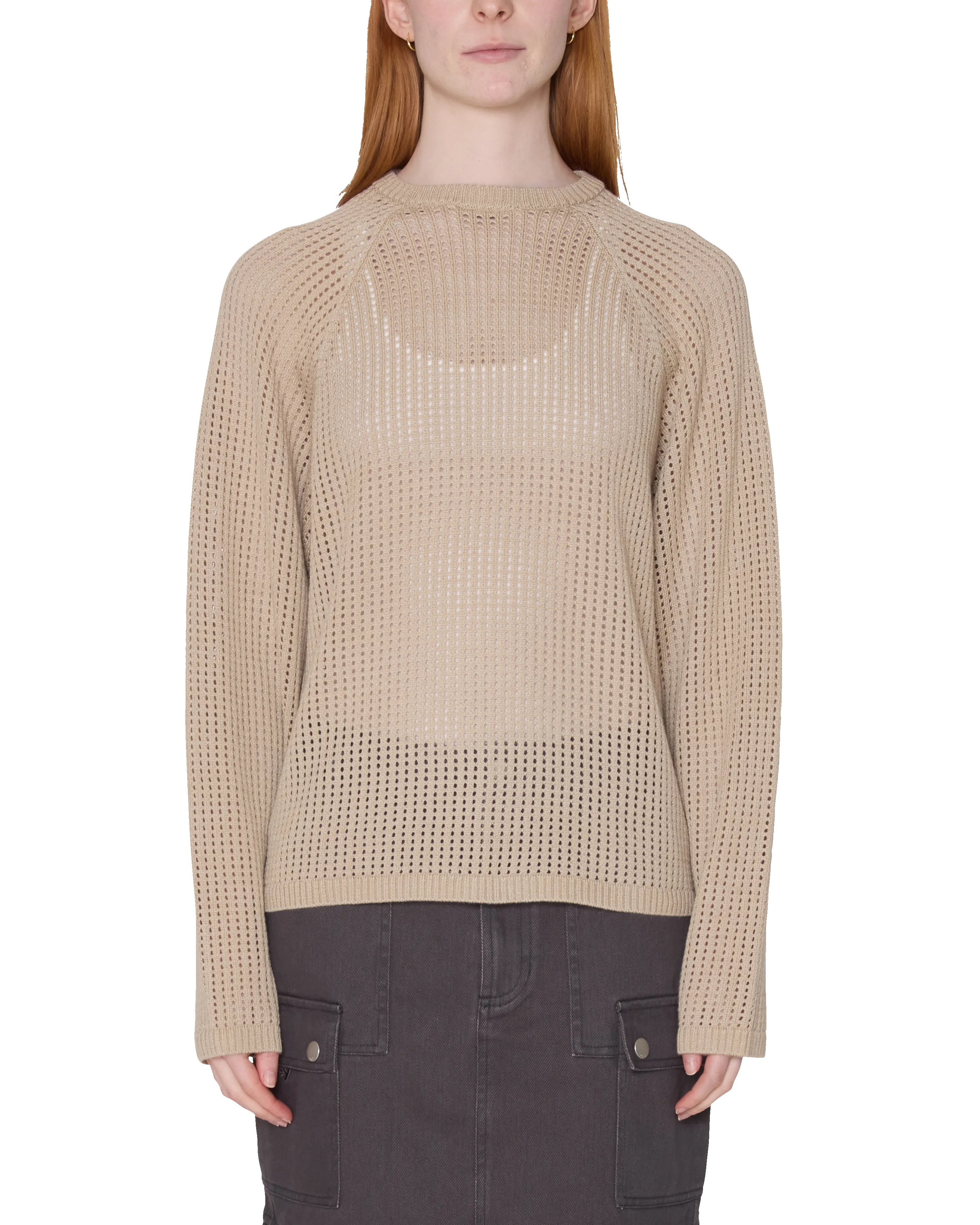 TALIA OPEN KNIT RAGLAN sold by Obey