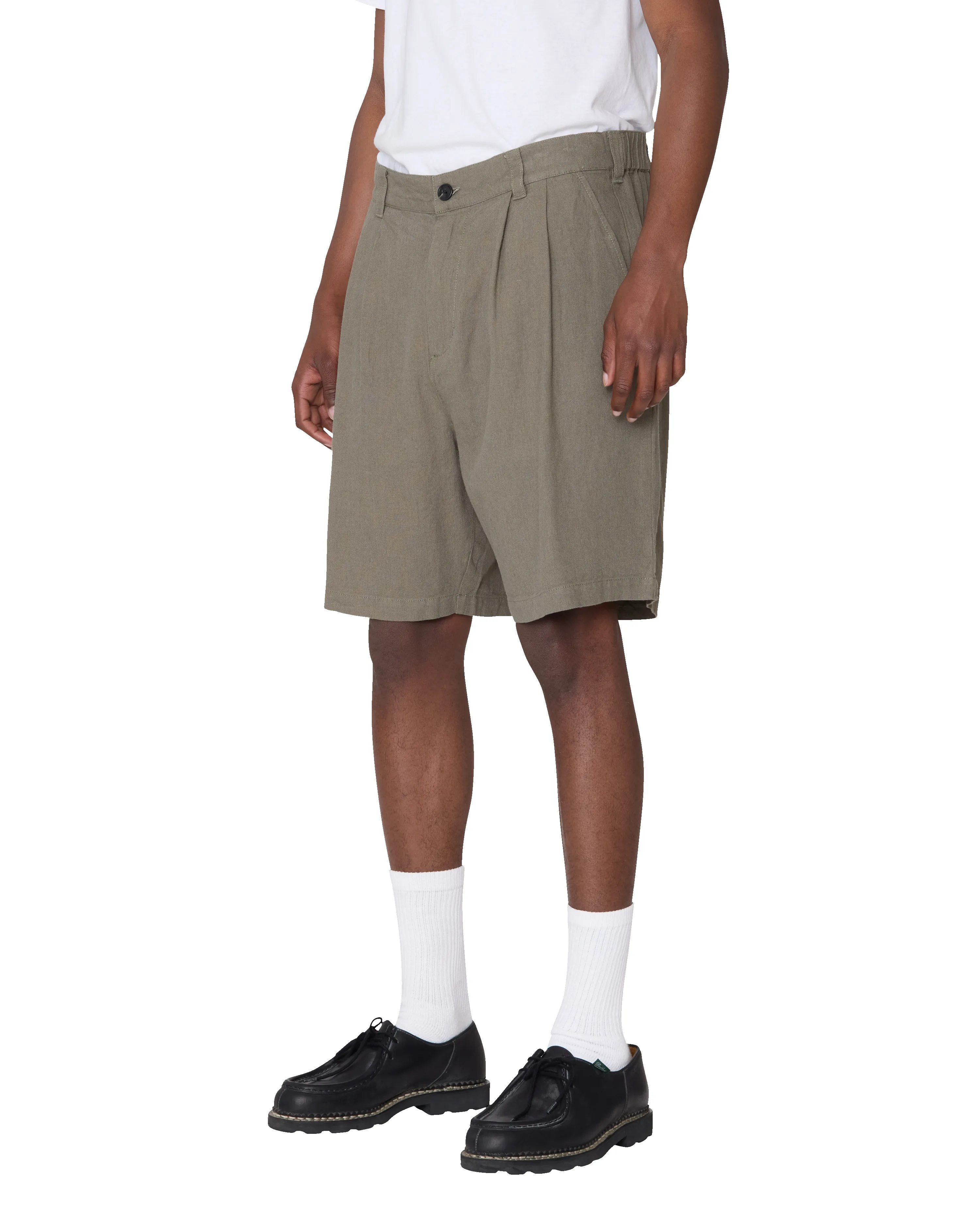 FOSTER PLEATED LINEN SHORT sold by Obey product image thumbnail 4