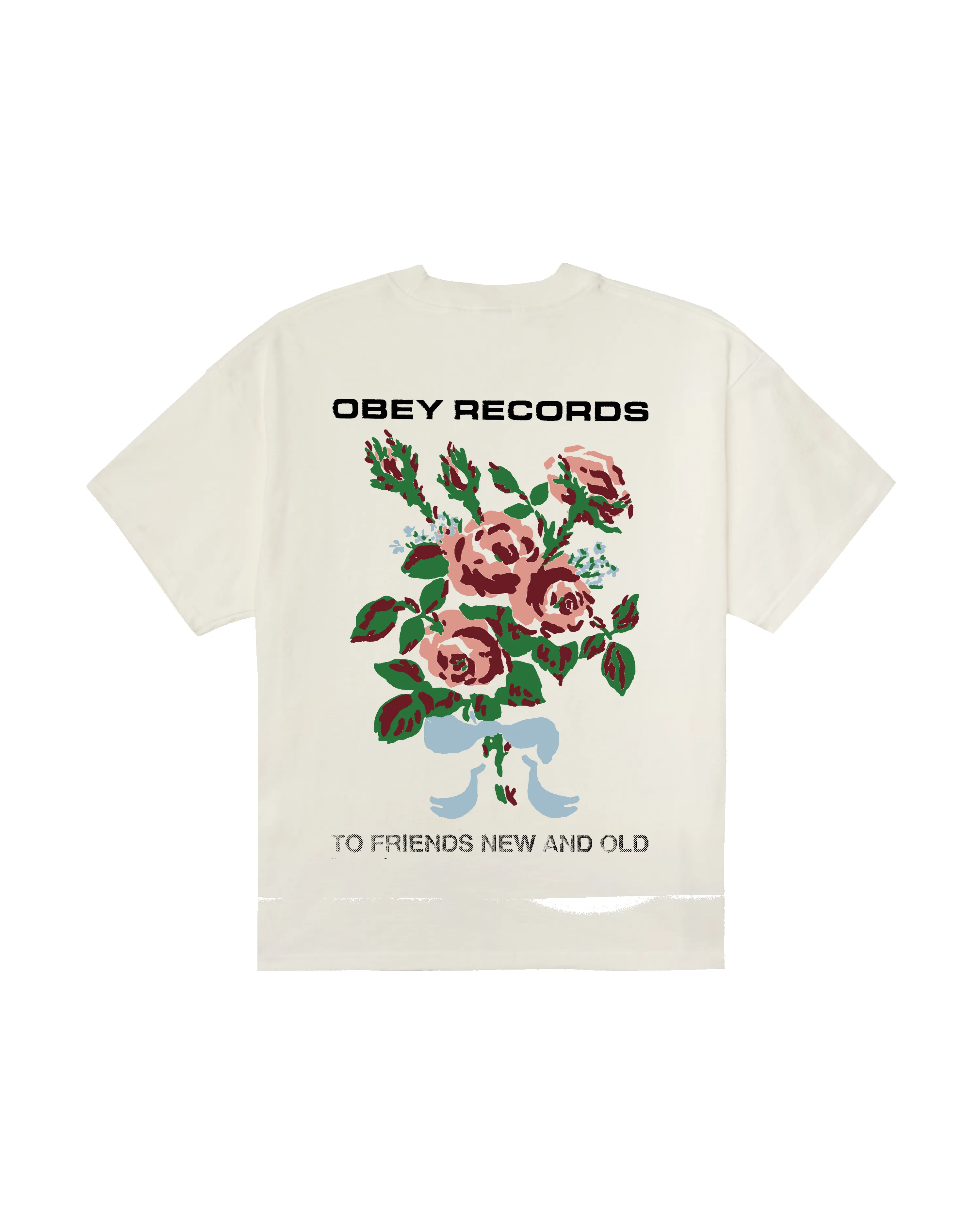 TO NEW FRIENDS AND OLD HEAVYWEIGHT T-SHIRT sold by Obey