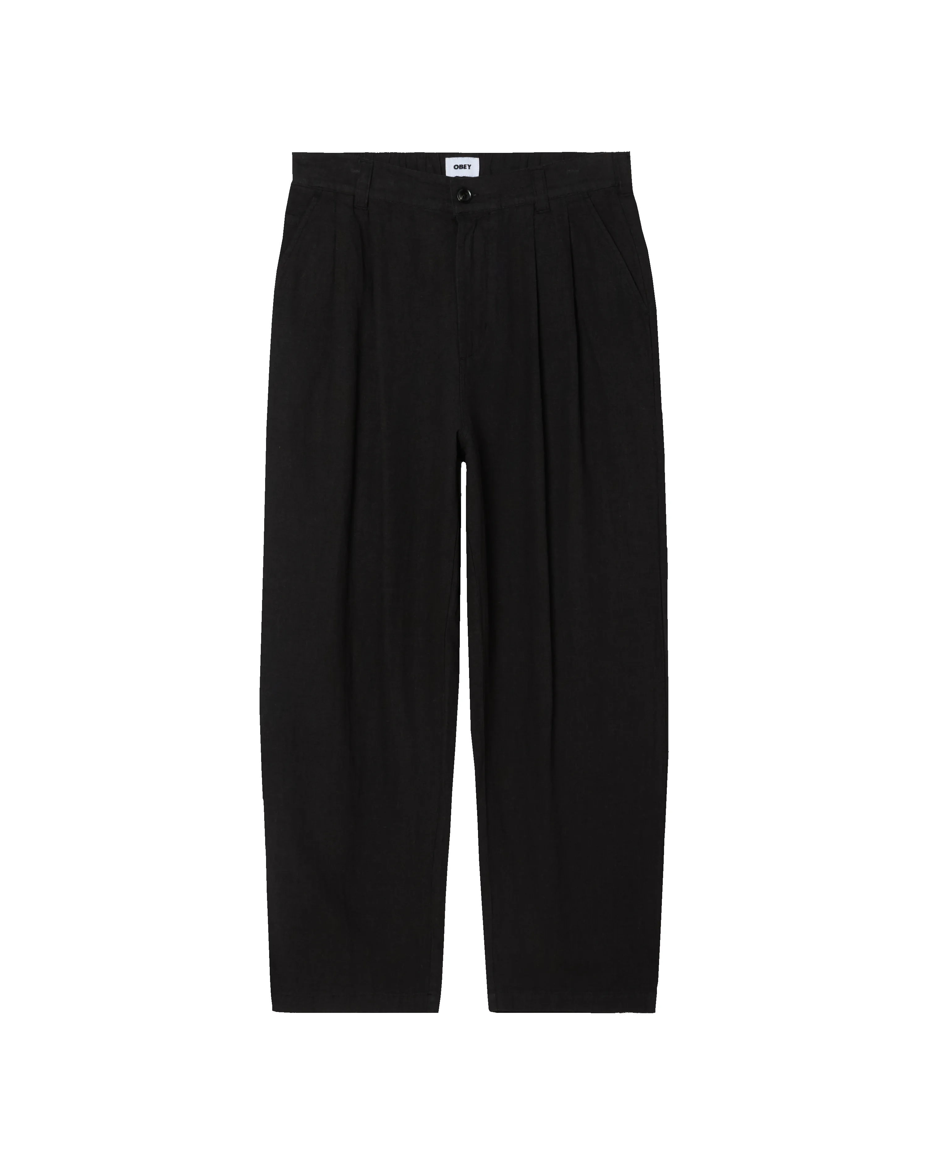 FOSTER PLEATED LINEN PANT sold by Obey