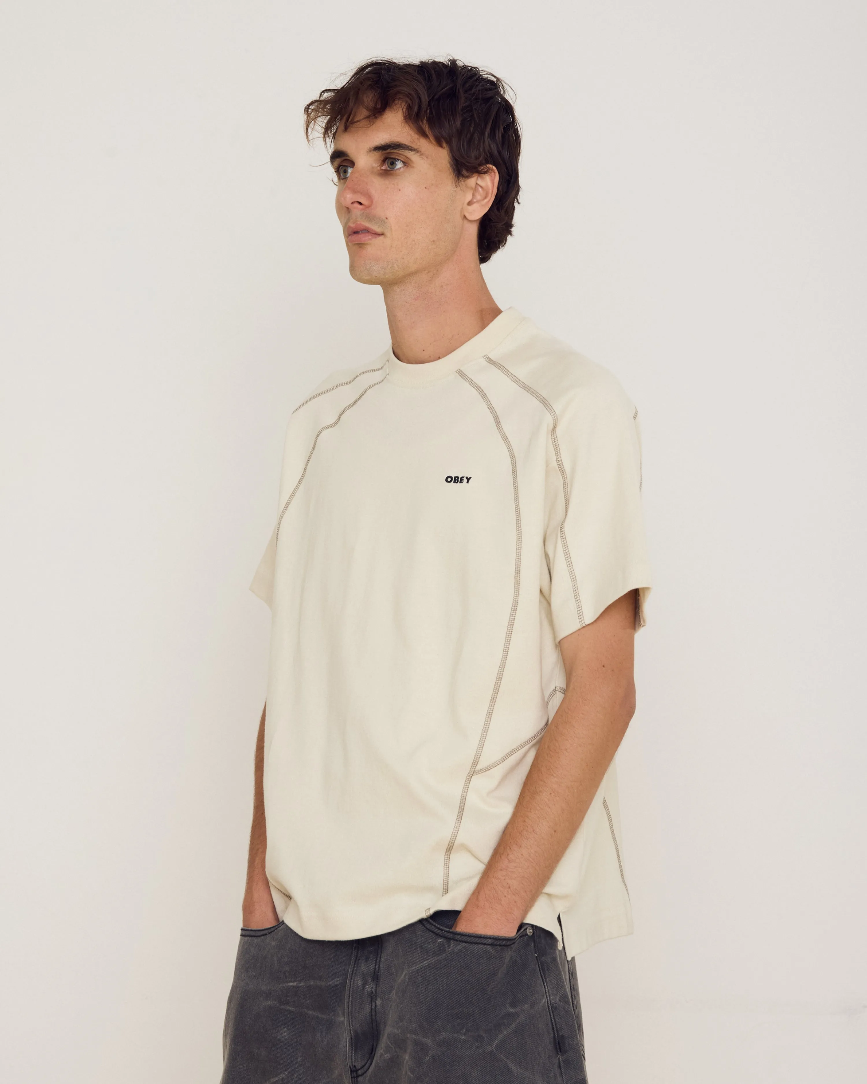 CONTRAST STITCH T-SHIRT sold by Obey product image thumbnail 4