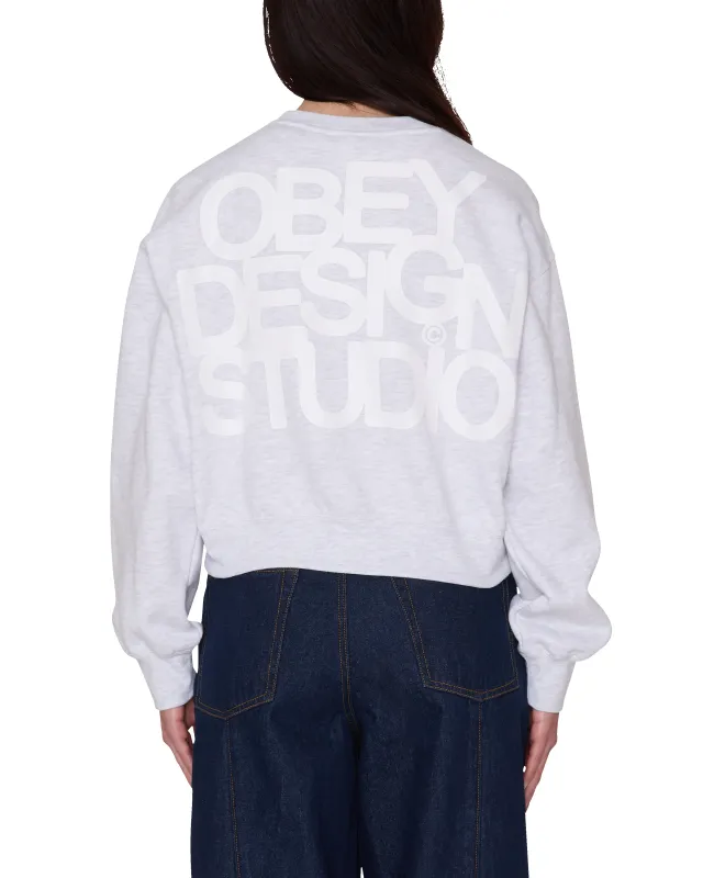 OBEY DESIGN STUDIO CROPPED CREWNECK made by Obey
