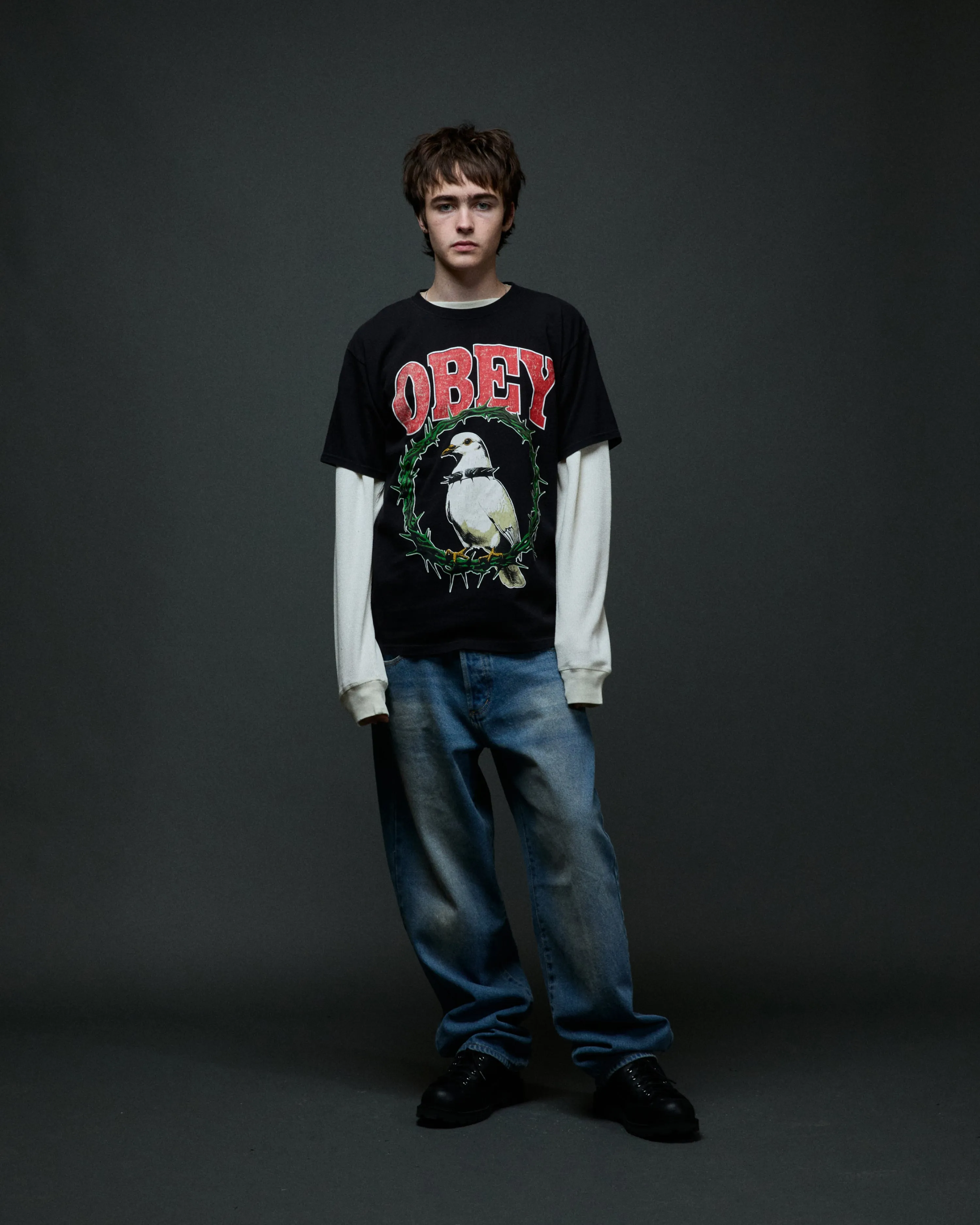 THORNS OF PEACE OVERSIZED T-SHIRT sold by Obey product image thumbnail 2