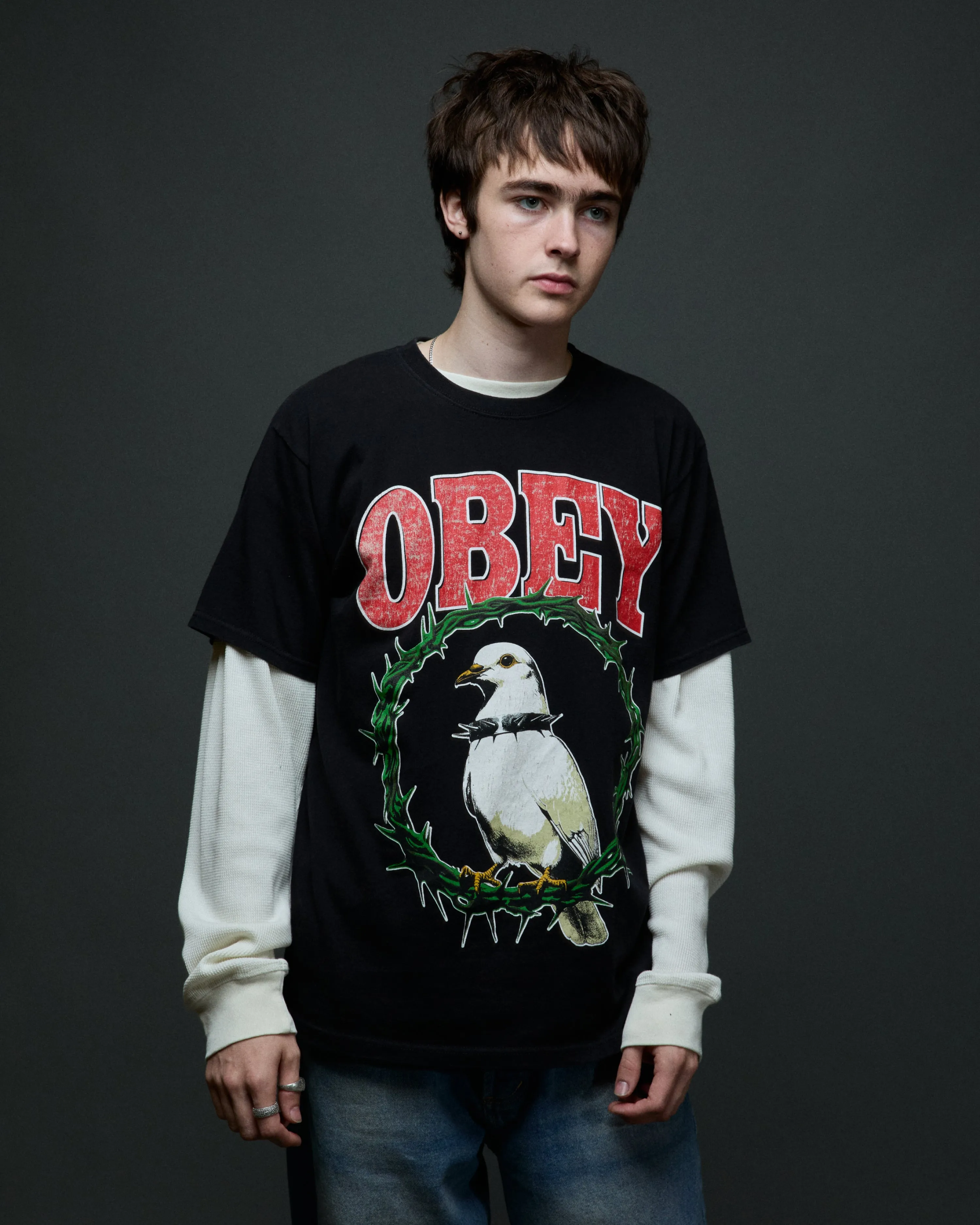THORNS OF PEACE OVERSIZED T-SHIRT sold by Obey product image thumbnail 3