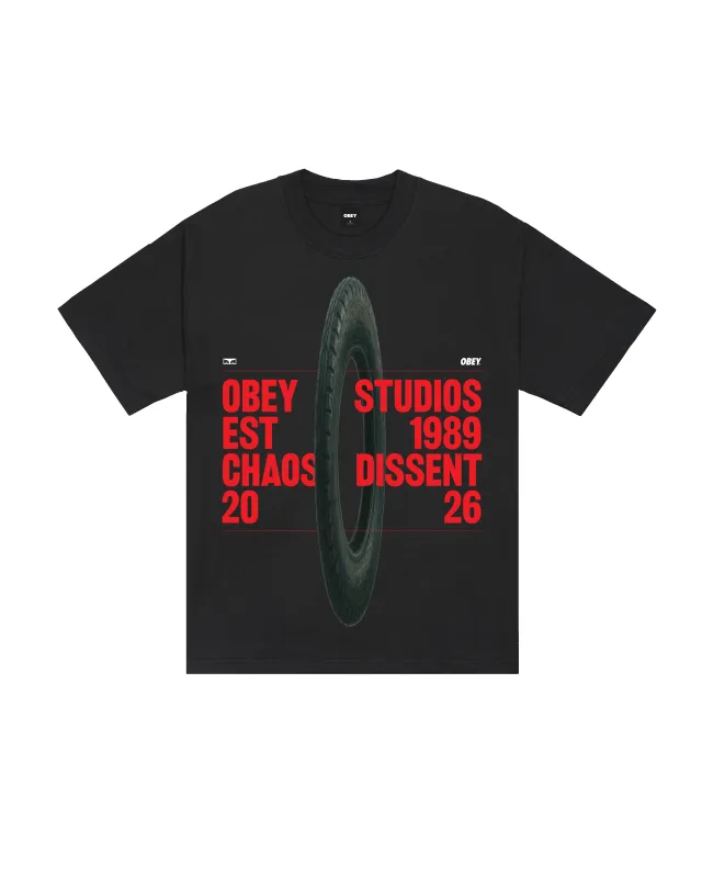 STUDIOS CHAOS DISSENT HEAVYWEIGHT T-SHIRT made by Obey