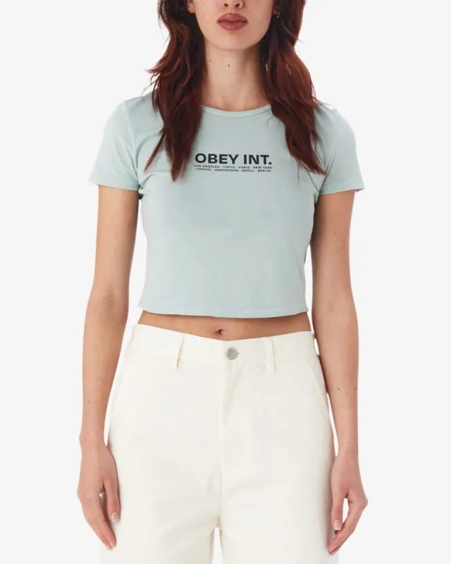 OBEY INT. CROPPED FITTED T-SHIRT sold by Obey