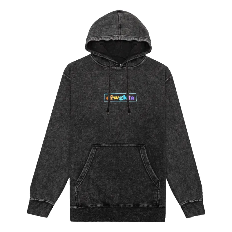 ofwgkta Rainbow Pullover Hoodie - Black Mineral Wash sold by Odd Future
