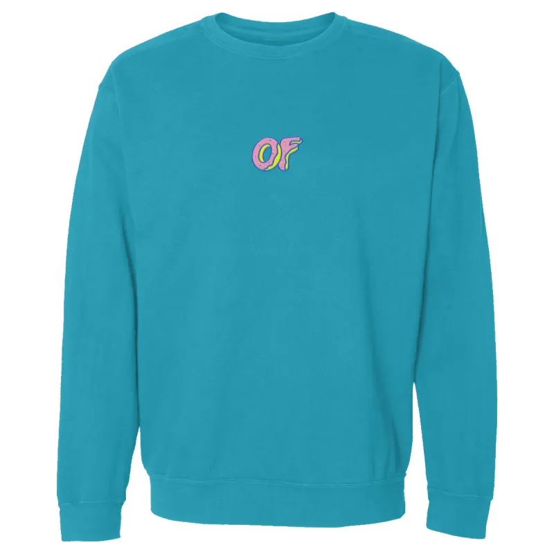 OF Donut Logo Embroidered Crewneck Sweatshirt - Teal made by Odd Future