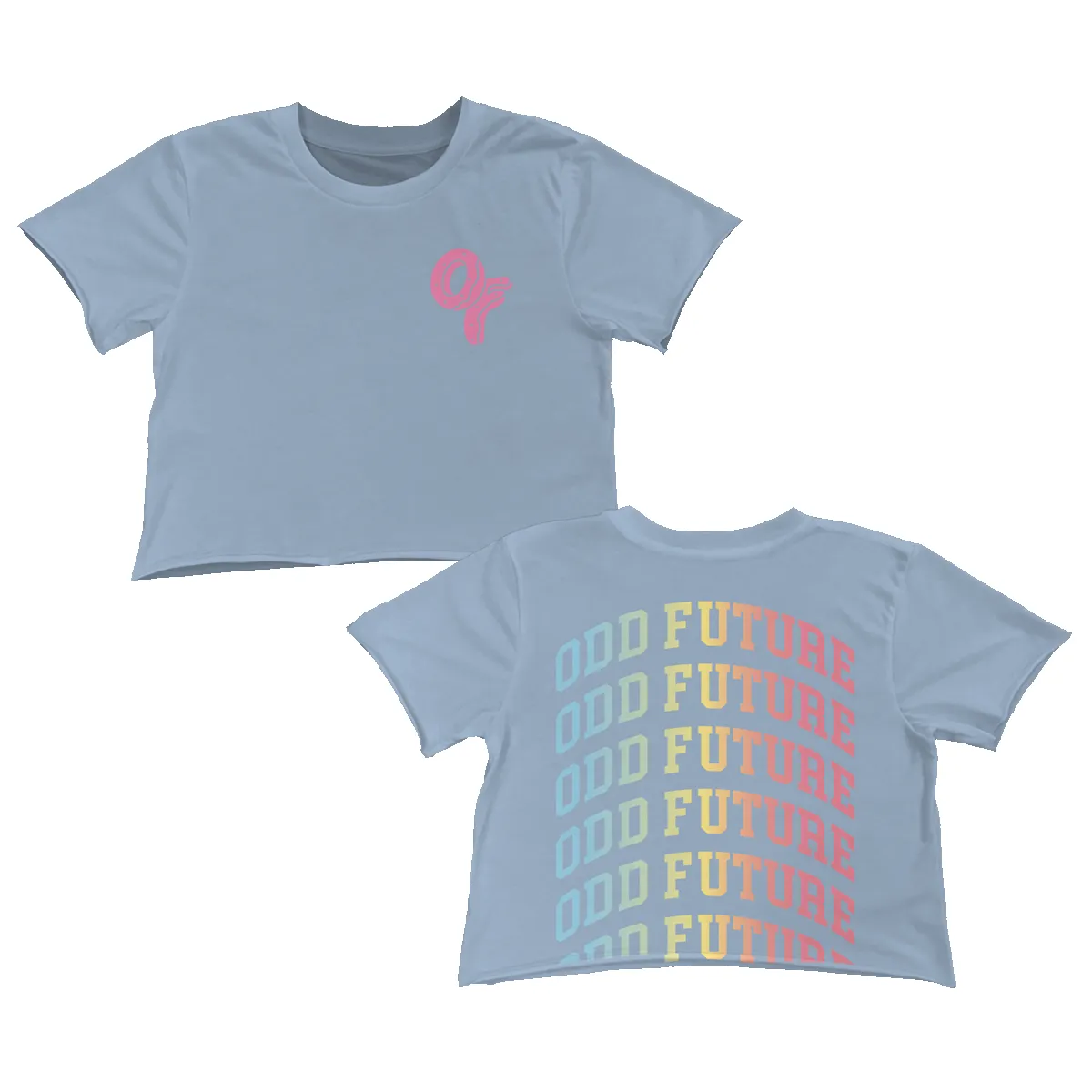 Repeat Rainbow Crop Shirt - Dusty Blue sold by Odd Future