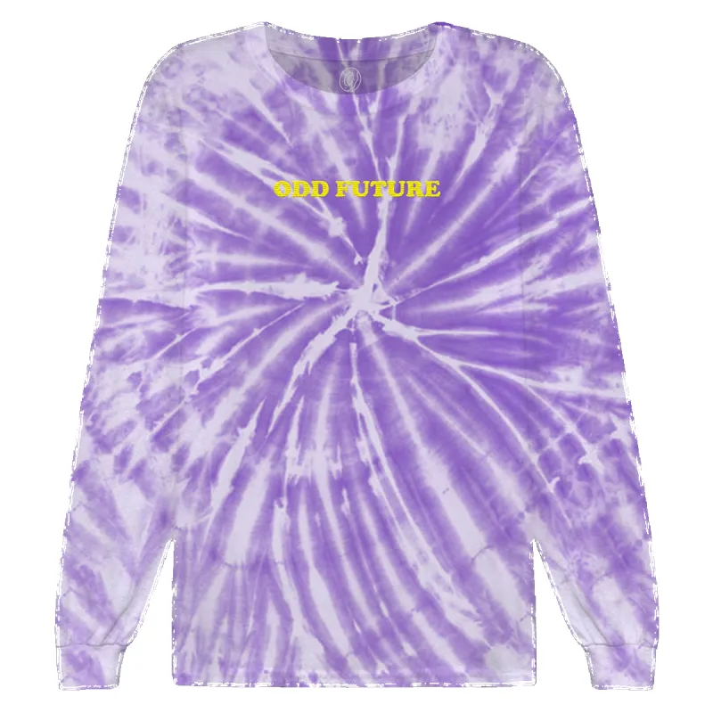 Basic Logo Longsleeve Shirt - Purple Tie Dye sold by Odd Future
