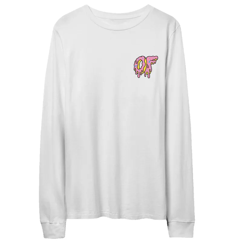 Dripping Logo Longsleeve- White sold by Odd Future