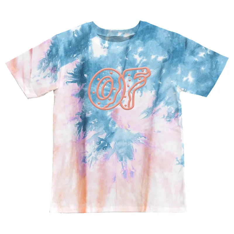 Donut Outline T-shirt - Blue/Pink Tie Dye sold by Odd Future
