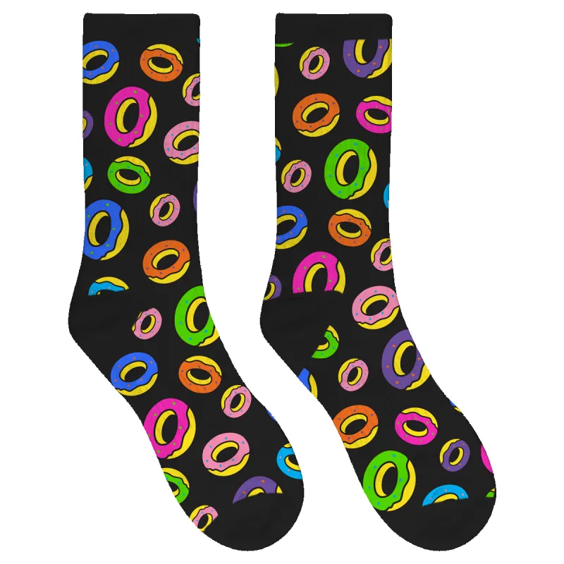 Allover Donut Socks - Black/Multi sold by Odd Future