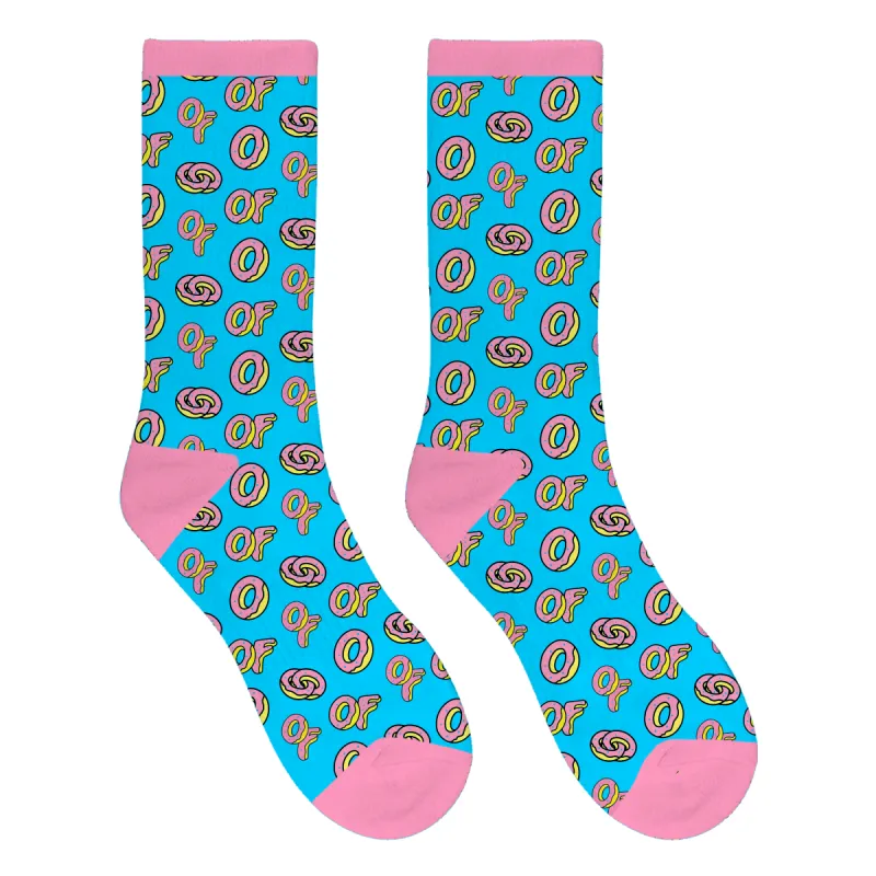 Donut Pattern Socks - Blue/Pink sold by Odd Future