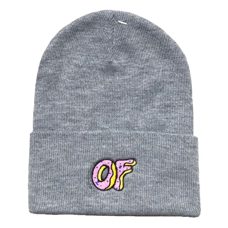 OF Classic Logo Cuff Beanie - Grey made by Odd Future