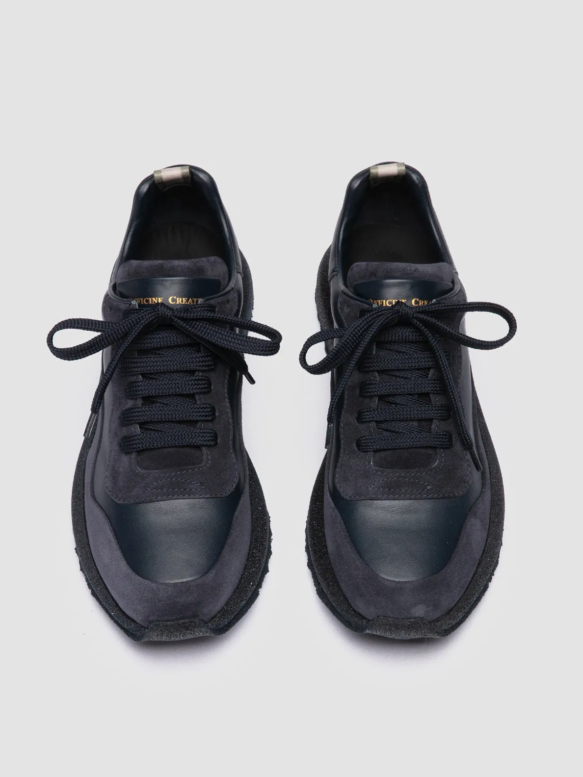RACE RUBREX 101 - Navy Leather and Suede Low Top Sneakers sold by Officine Creative product image thumbnail 2