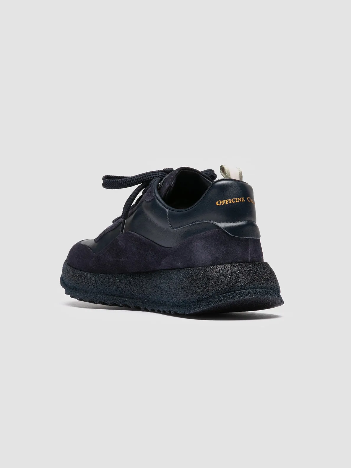 RACE RUBREX 101 - Navy Leather and Suede Low Top Sneakers sold by Officine Creative product image thumbnail 4