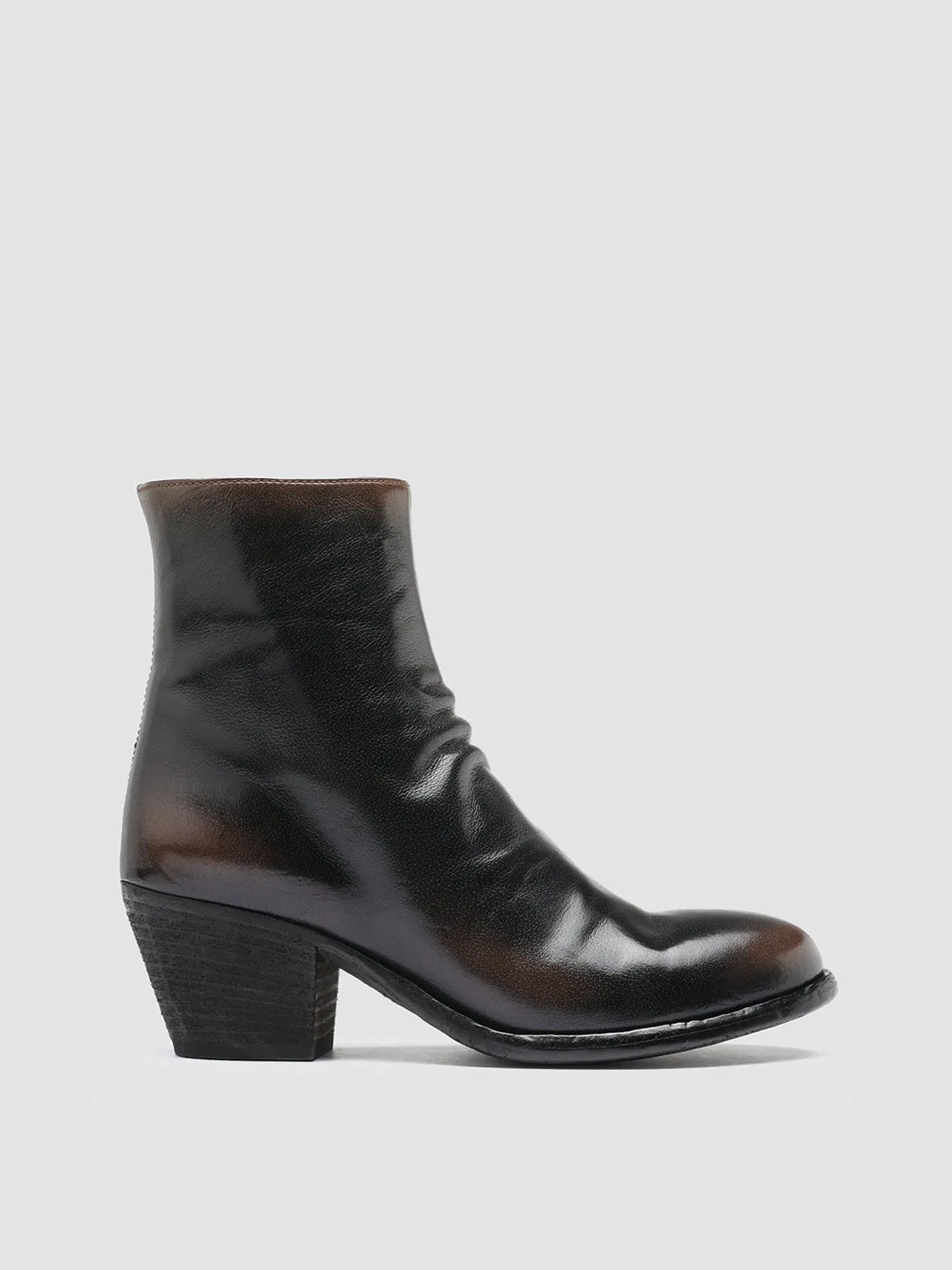 SHERRY 003 - Brown Leather Ankle Boots sold by Officine Creative