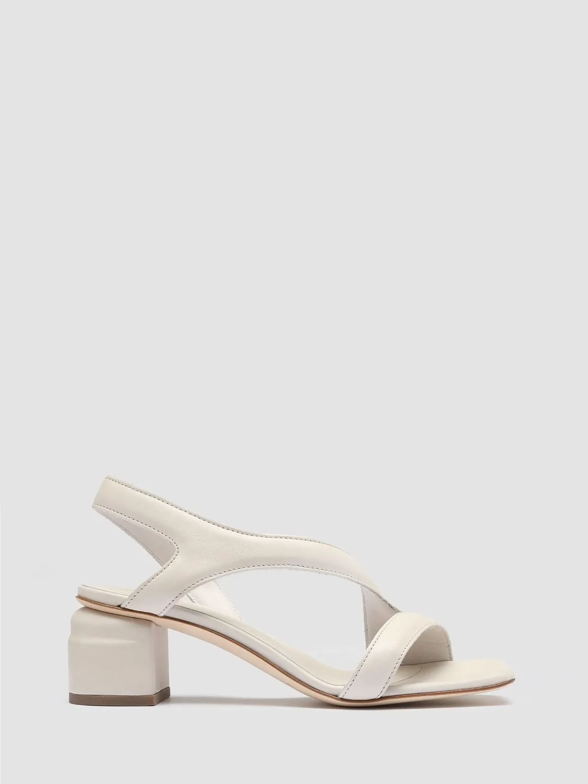 ELSIE 004 - White Nappa Leather Sandals sold by Officine Creative