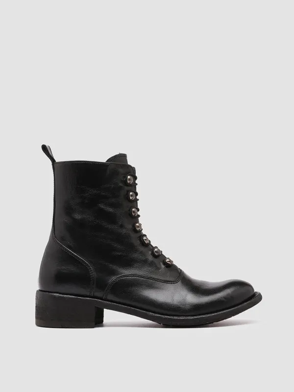 LISON 036 - Black Leather Booties sold by Officine Creative