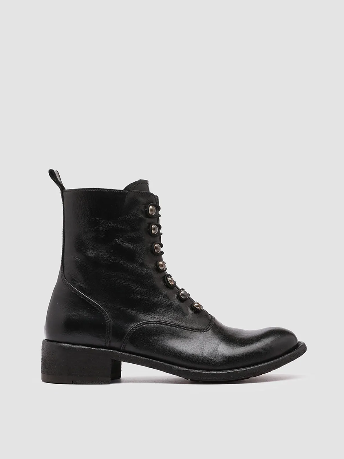 LISON 036 - Black Leather Booties sold by Officine Creative
