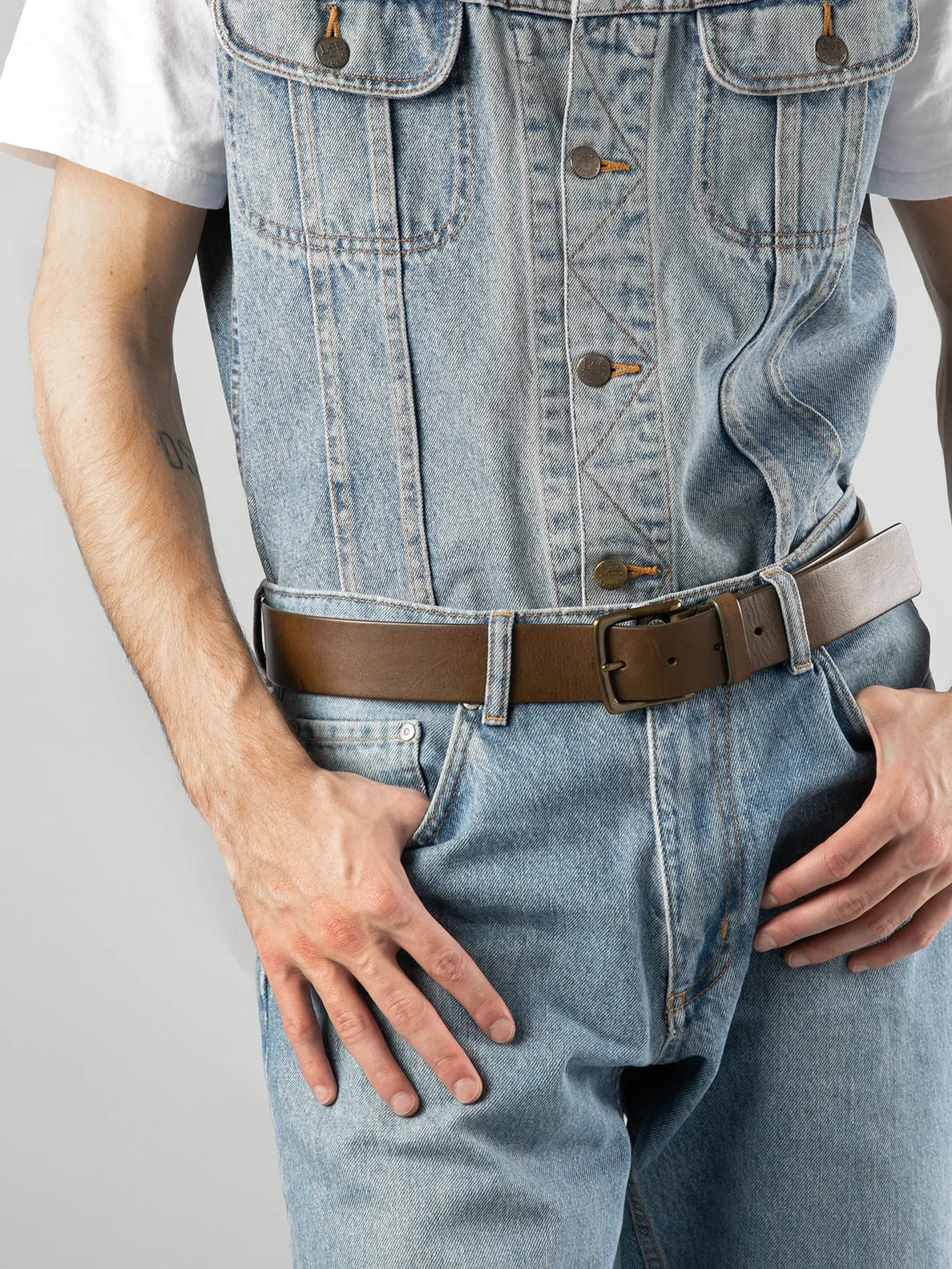 OC STRIP 22 - Black Leather Belt sold by Officine Creative product image thumbnail 5