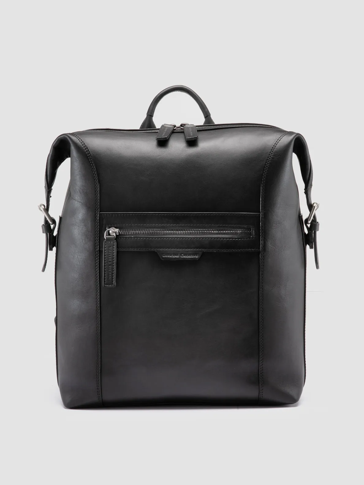 JULES 005 - Dark Grey Leather Backpack sold by Officine Creative