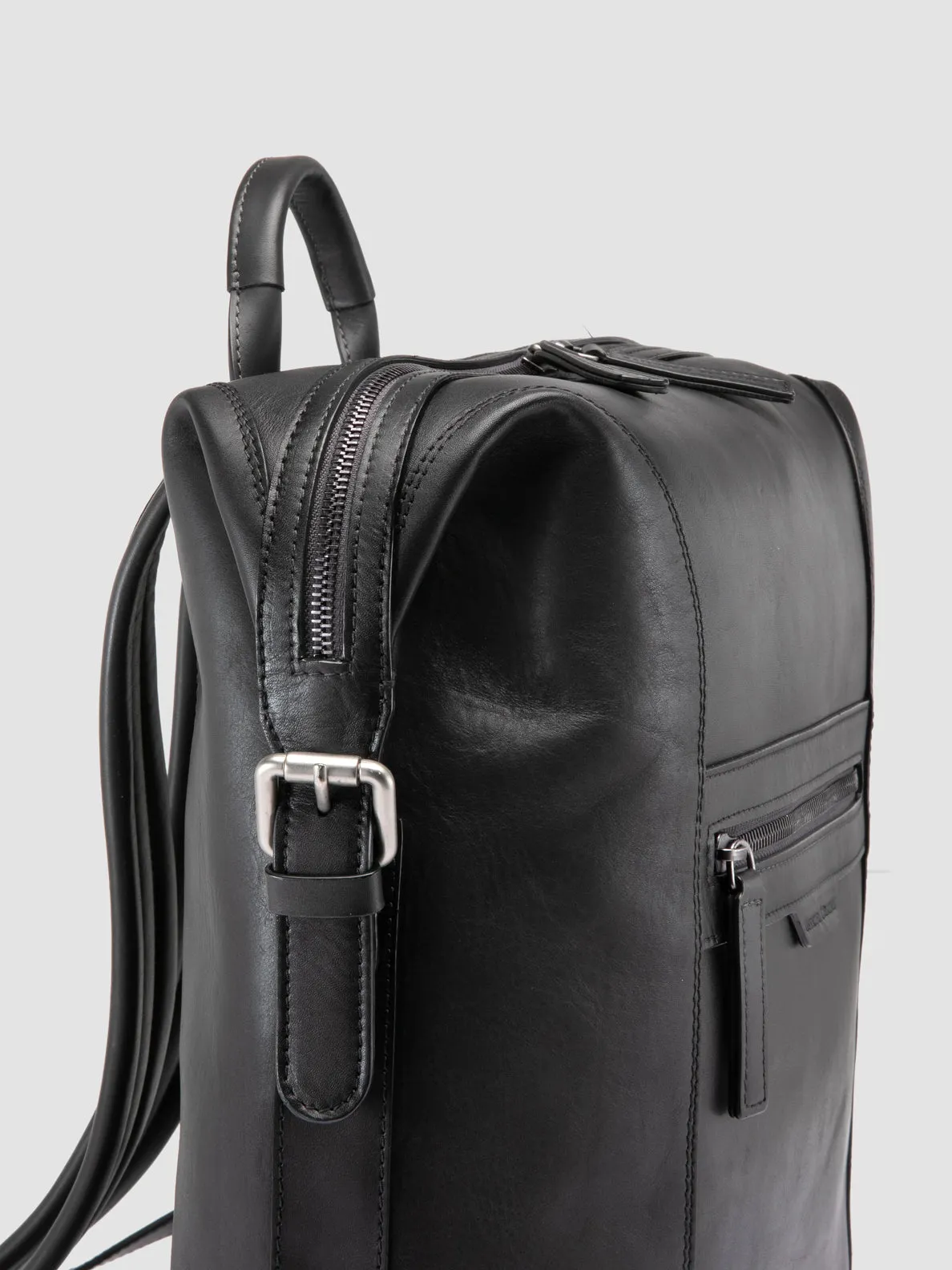 JULES 005 - Dark Grey Leather Backpack sold by Officine Creative product image thumbnail 2