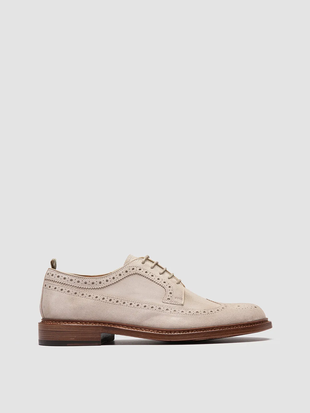 ASTON 003 - Ivory Suede Derby Shoes sold by Officine Creative