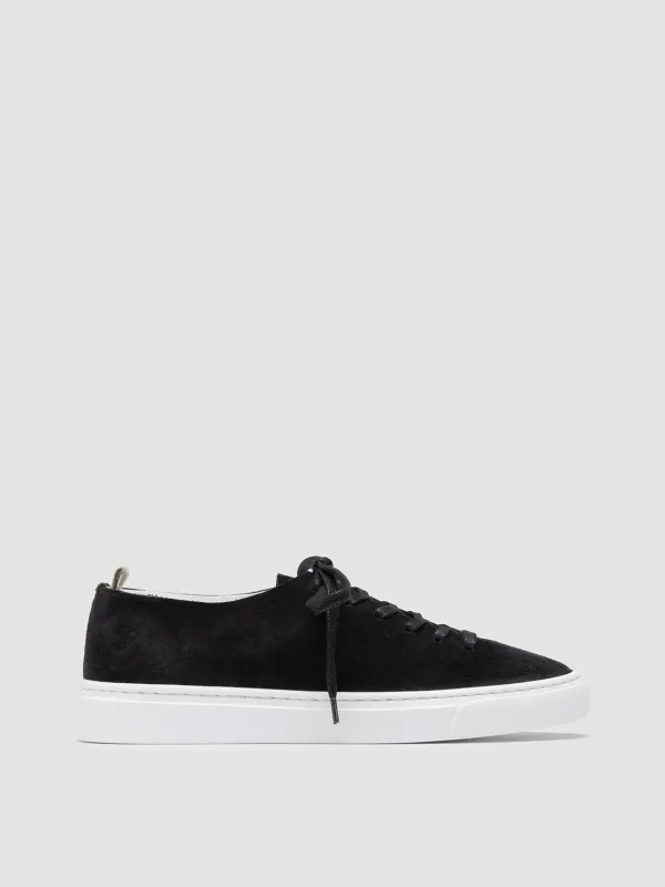 LEGGERA 100 - Black Suede Low Top Sneakers made by Officine Creative