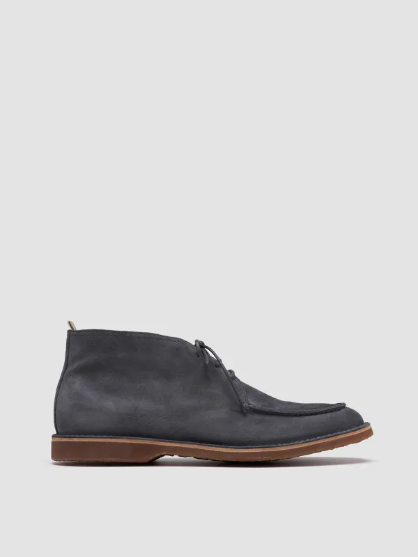 KENT 002 - Blue Suede Chukka Boots sold by Officine Creative