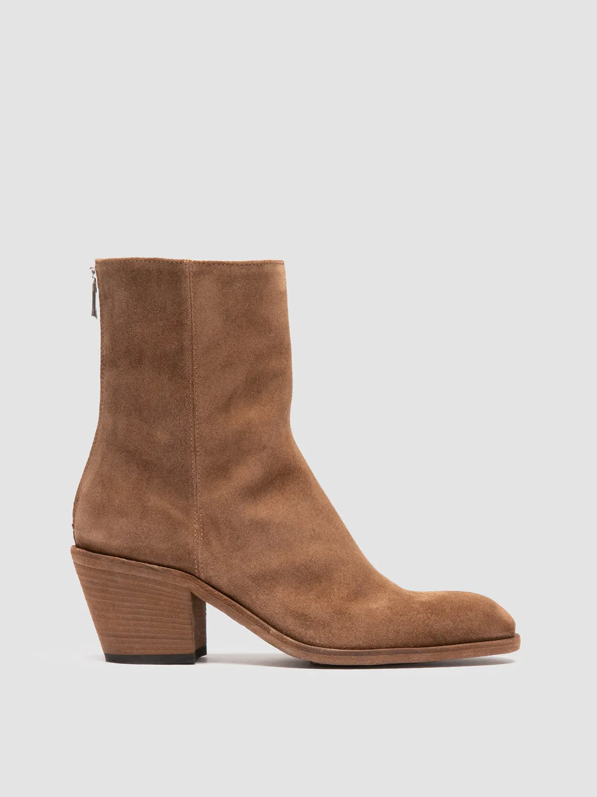 SYDNE 010 - Brown Suede Zipped Boots sold by Officine Creative