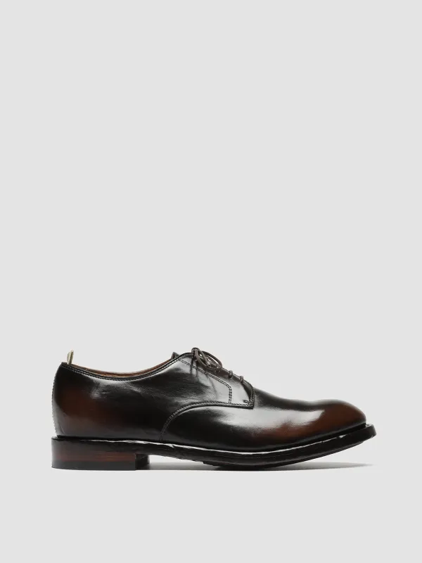 TEMPLE 018 - Brown Leather Derby Shoes sold by Officine Creative