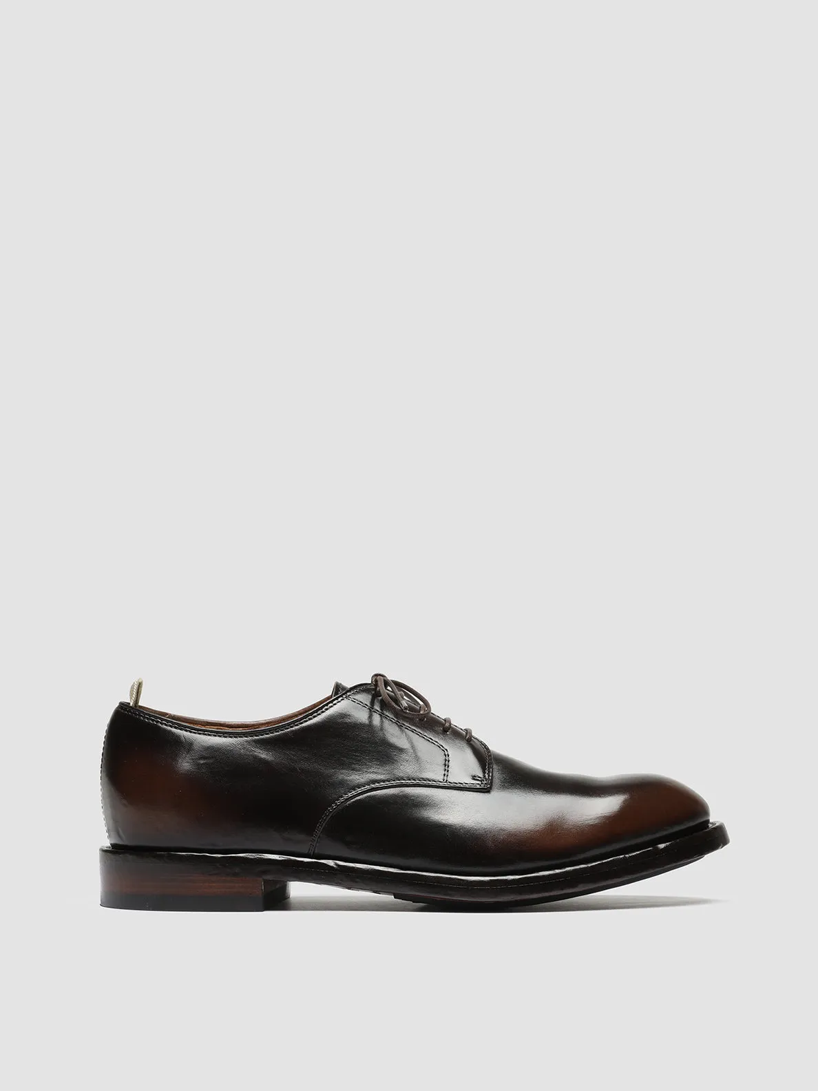 TEMPLE 018 - Brown Leather Derby Shoes sold by Officine Creative