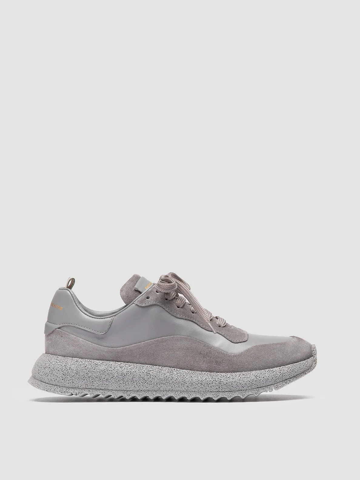 RACE RUBREX 101 - Gray Leather and Suede Low Top Sneakers sold by Officine Creative