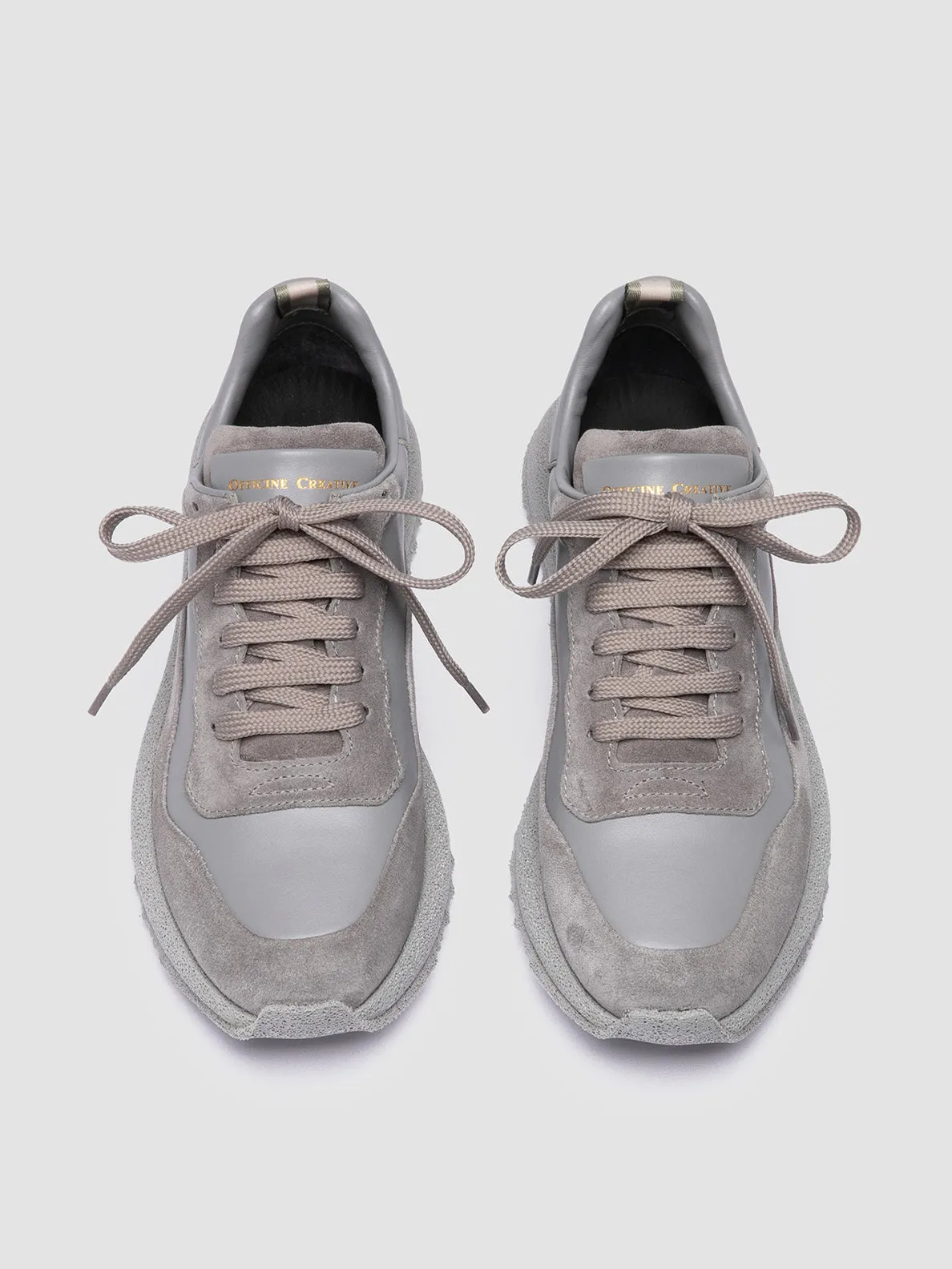RACE RUBREX 101 - Gray Leather and Suede Low Top Sneakers sold by Officine Creative product image thumbnail 2