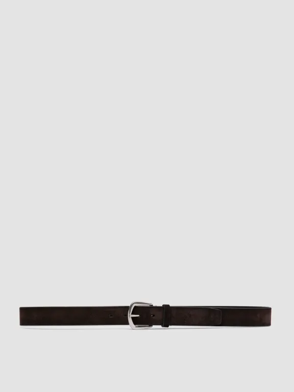 OC STRIP 083 - Dark Brown Suede Belt sold by Officine Creative