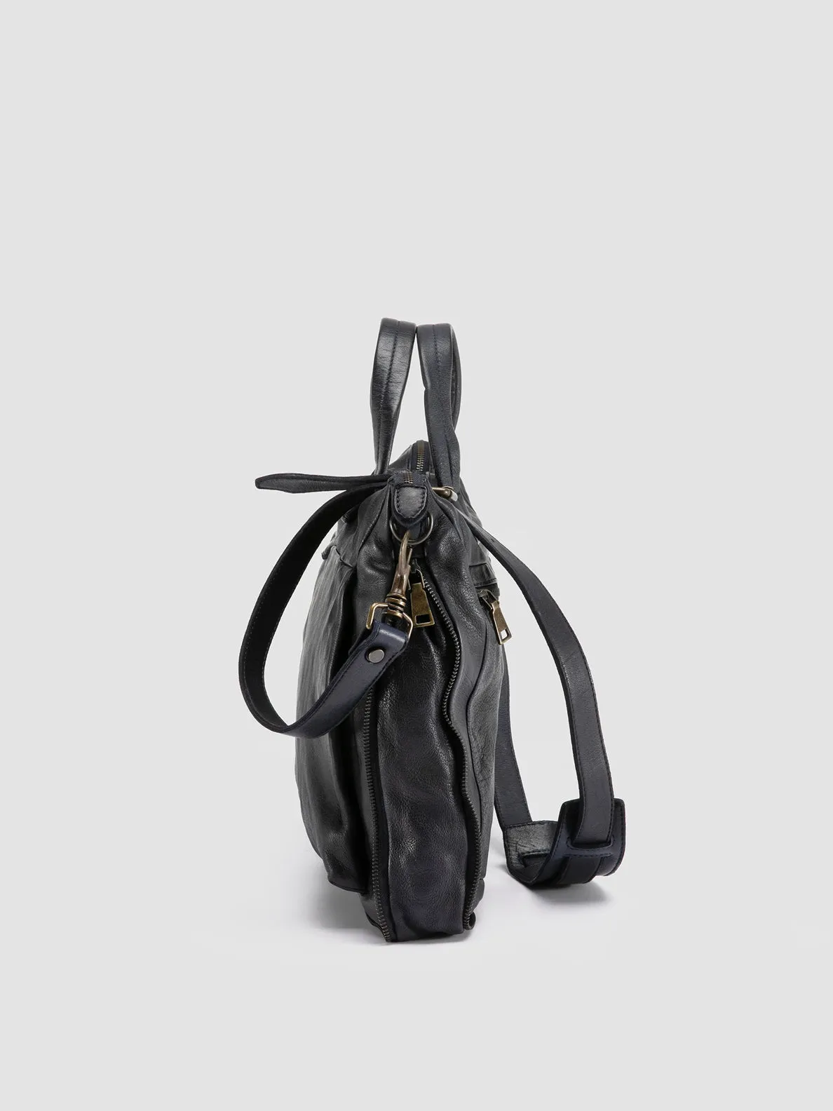 HELMET 046 - Blue Leather Briefcase sold by Officine Creative product image thumbnail 5