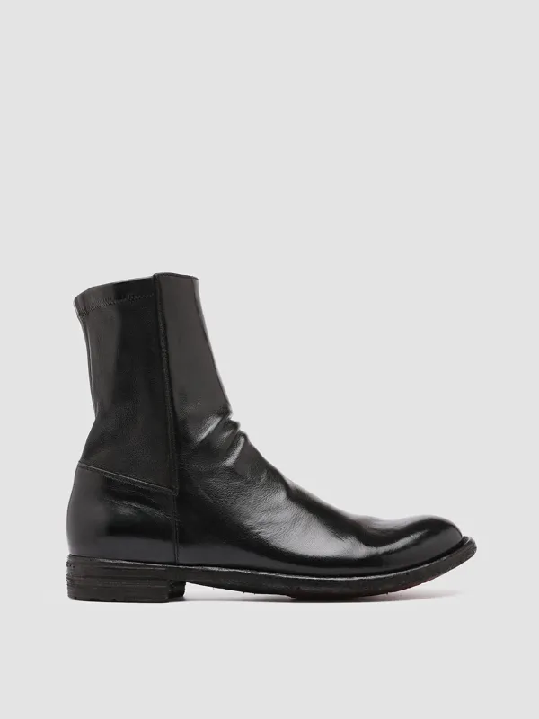 LEXIKON 135 - Black Leather Booties sold by Officine Creative