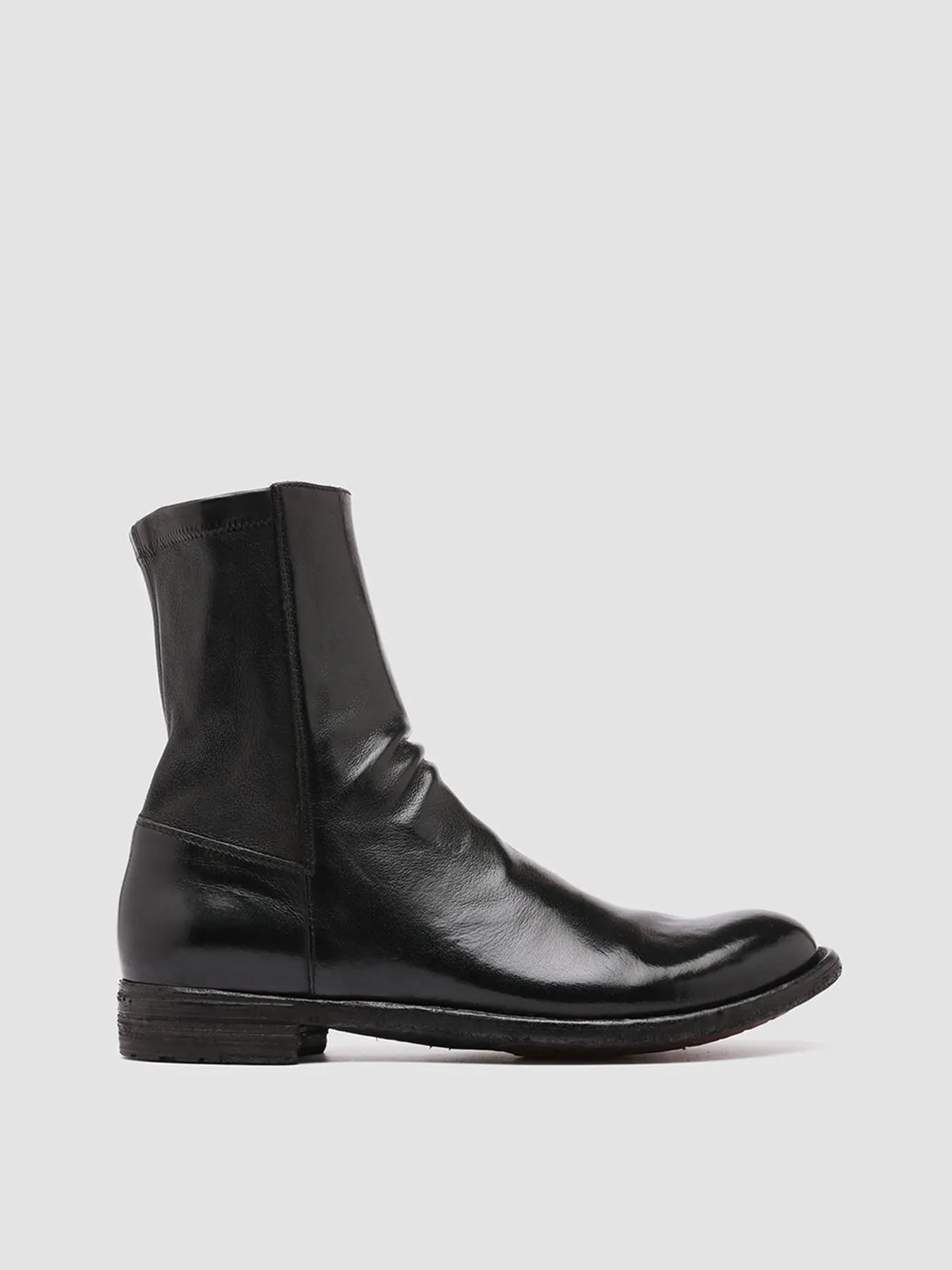 LEXIKON 135 - Black Leather Booties sold by Officine Creative