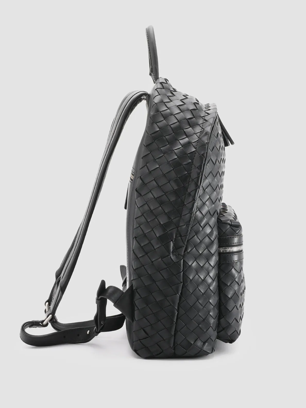 ARMOR 04 - Black Woven Leather Backpack sold by Officine Creative product image thumbnail 3