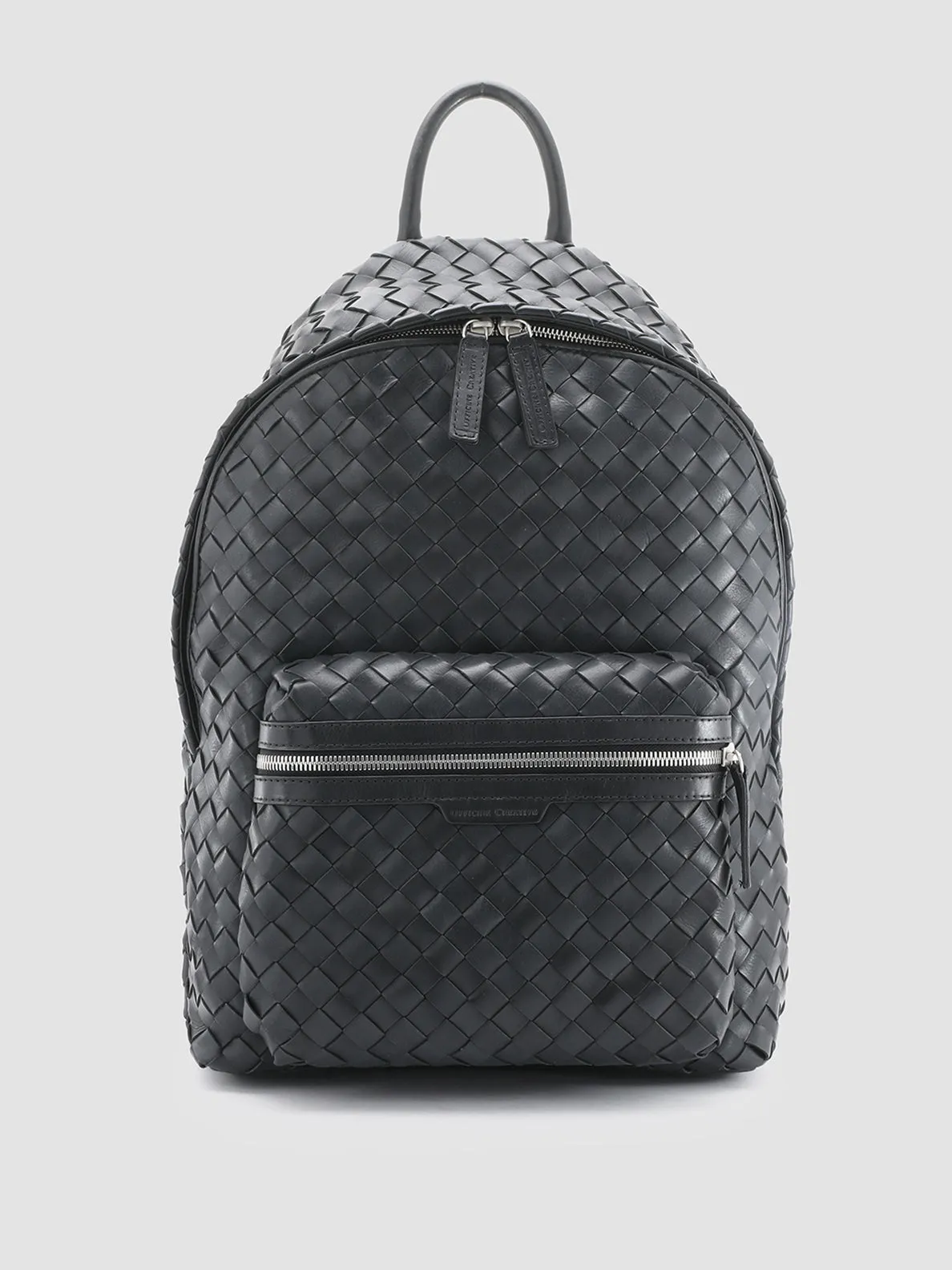 ARMOR 04 - Black Woven Leather Backpack sold by Officine Creative