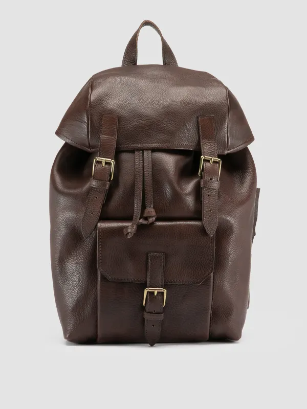 RARE 047 - Dark Brown Leather Backpack sold by Officine Creative