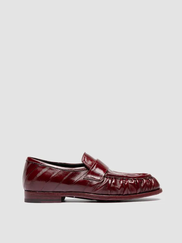 SOLITUDE 107 - Burgundy Leather Penny Loafers sold by Officine Creative