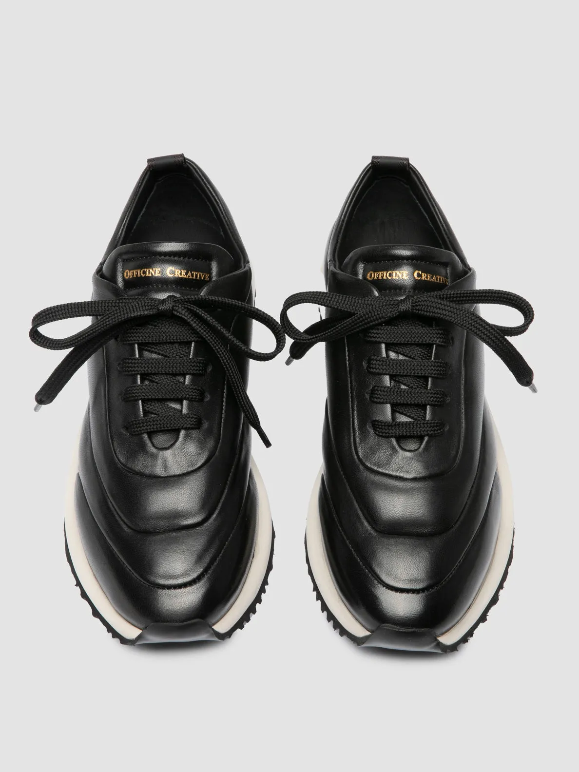 SOLSTICE 101 - Black Leather Low Top Sneakers sold by Officine Creative product image thumbnail 2