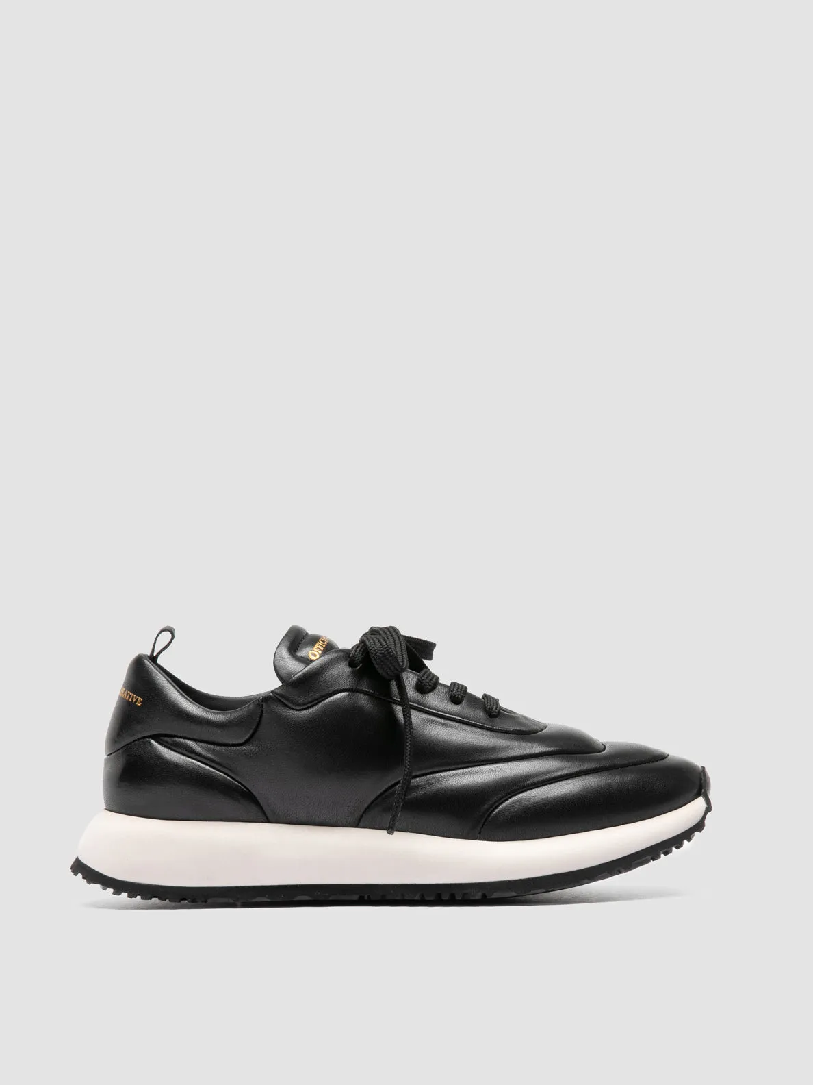 SOLSTICE 101 - Black Leather Low Top Sneakers sold by Officine Creative