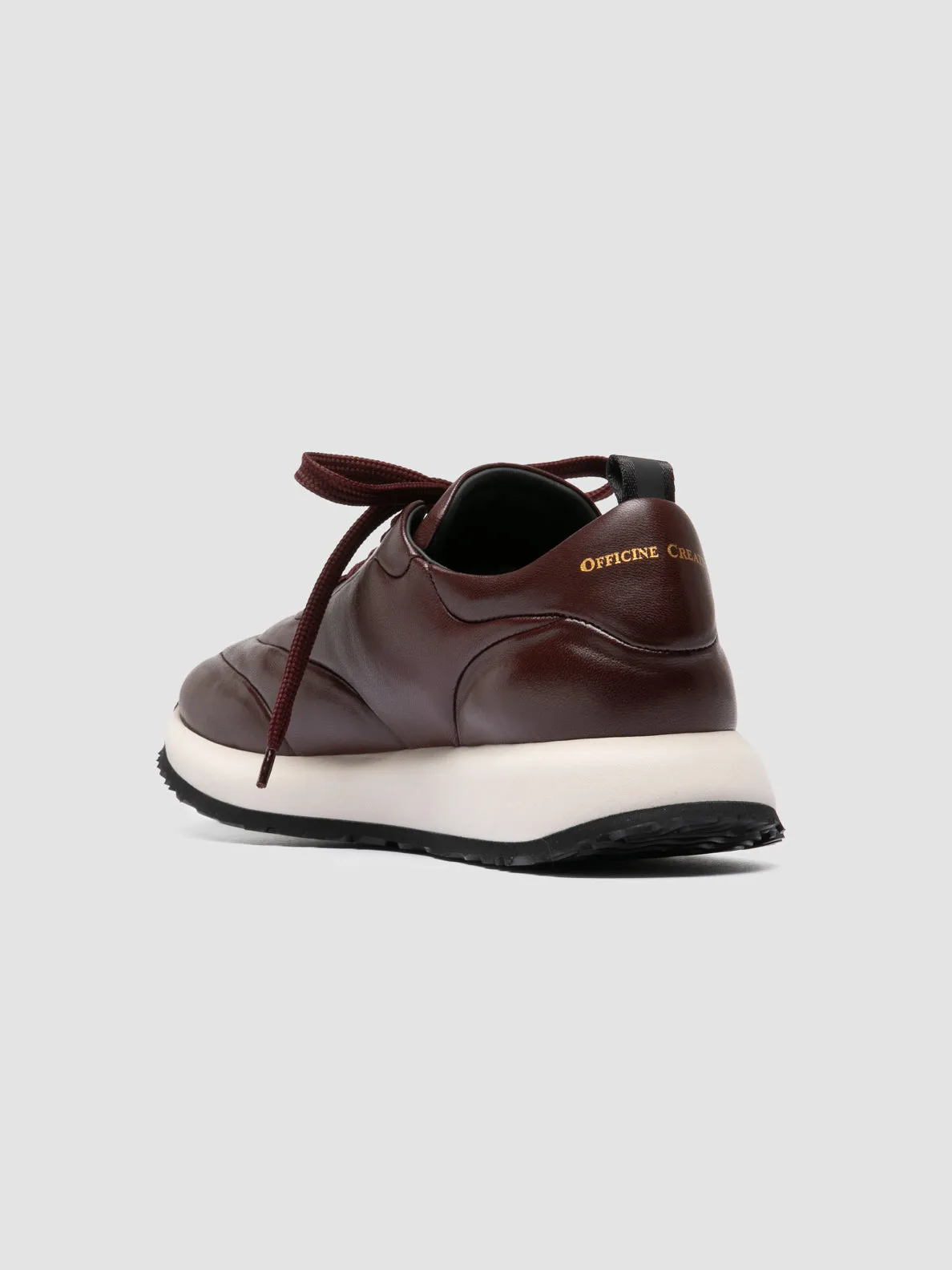 SOLSTICE 101 - Burgundy Leather Low Top Sneakers sold by Officine Creative product image thumbnail 4
