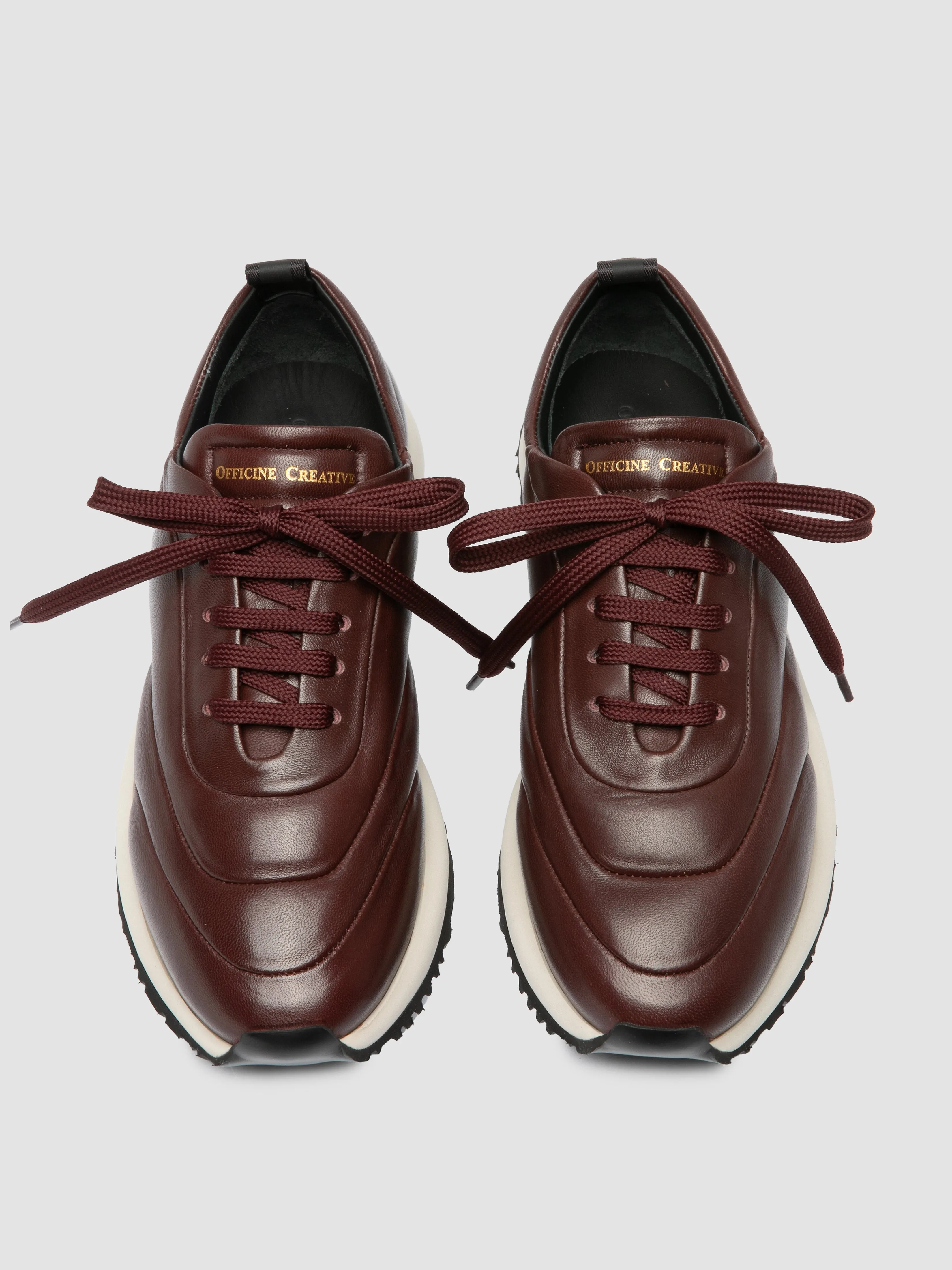 SOLSTICE 101 - Burgundy Leather Low Top Sneakers sold by Officine Creative product image thumbnail 2
