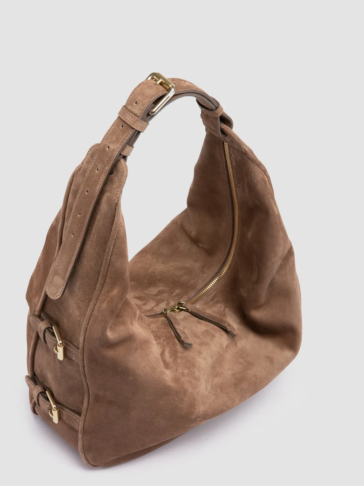 JULIE 015 - Brown Suede Shoulder Bag sold by Officine Creative product image thumbnail 2